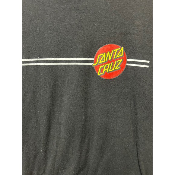 Santa Cruz Skateboards Mens Long Sleeve Dot Logo Graphic T-Shirt Black Size M - Picture 4 of 6